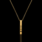 Personalised Cuboid Pendant - Pre Engraved