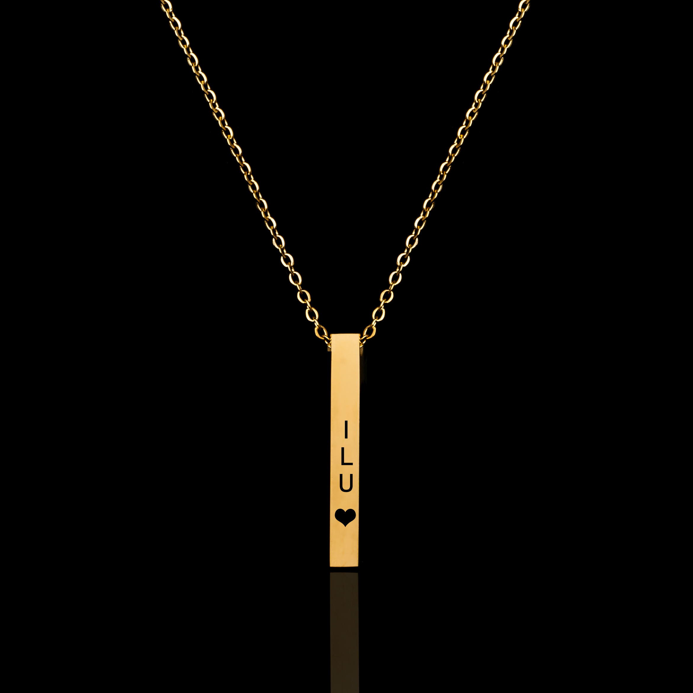 Personalised Cuboid Pendant - Pre Engraved