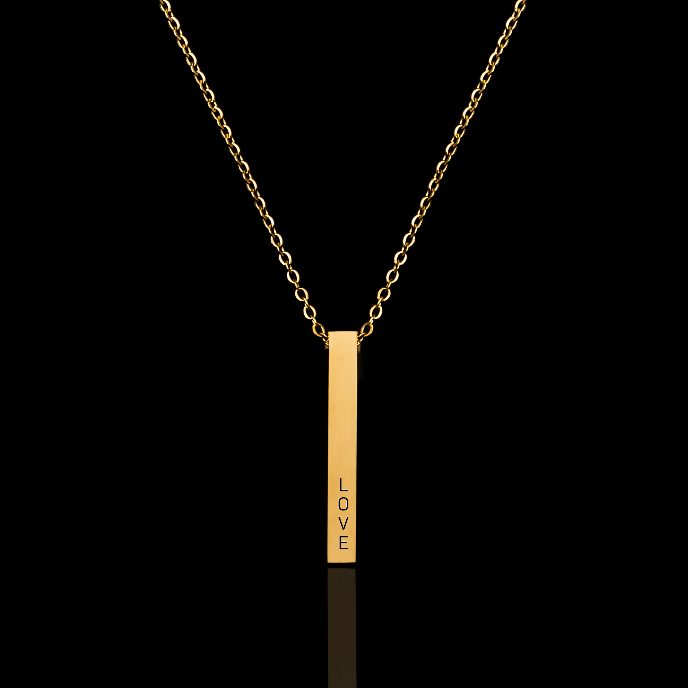 Personalised Cuboid Pendant - Pre Engraved