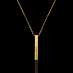 Personalised Cuboid Pendant - Pre Engraved