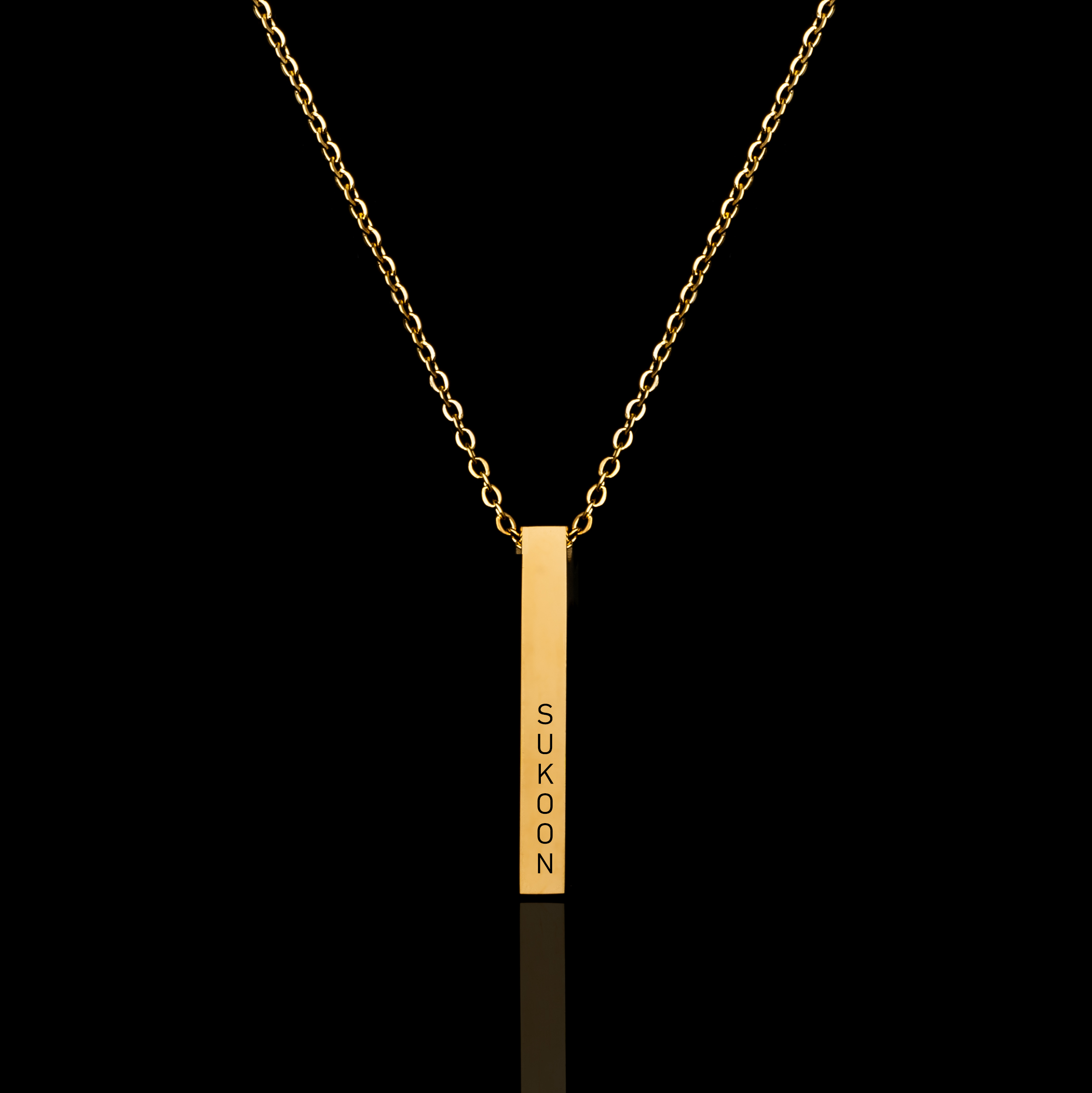 Personalised Cuboid Pendant - Pre Engraved