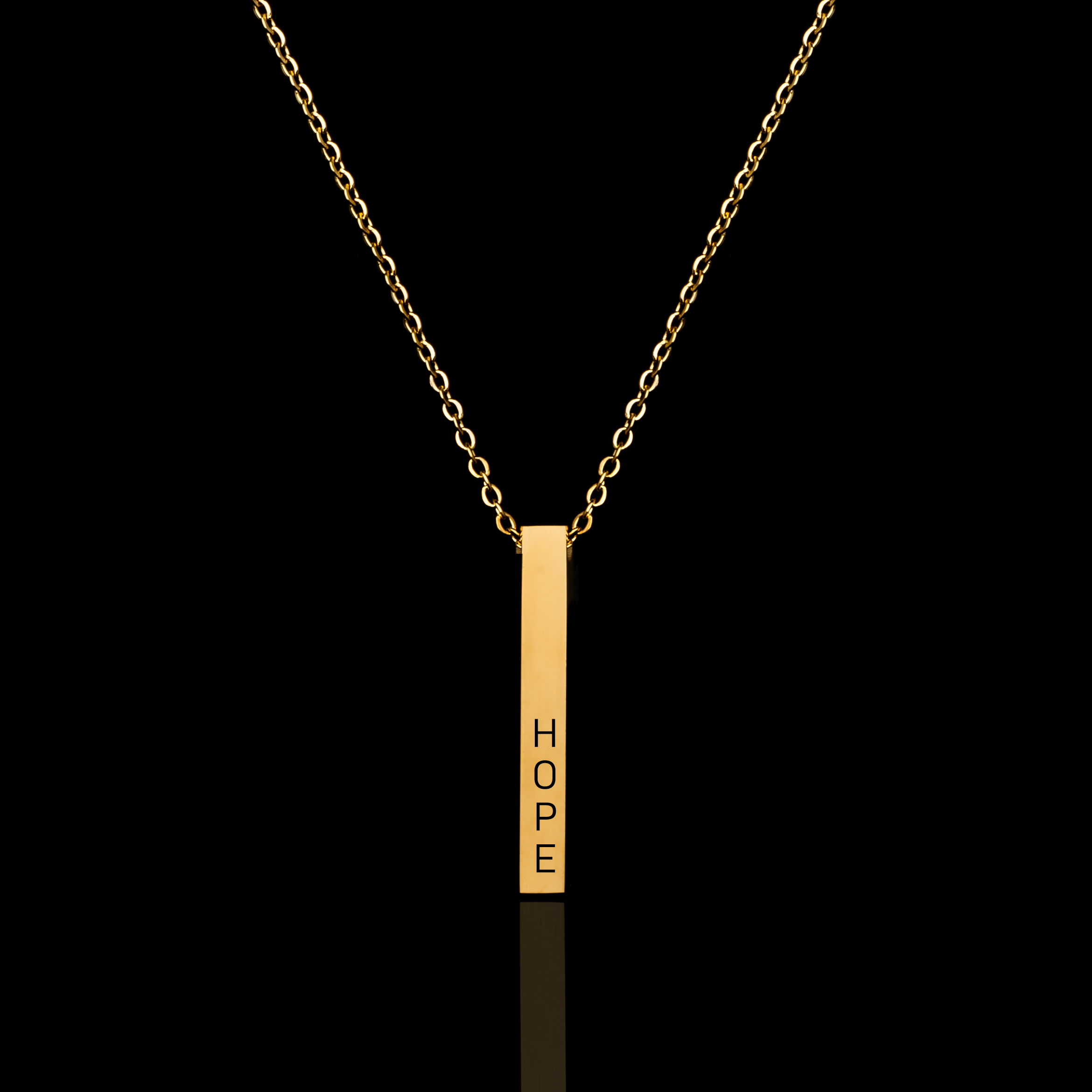 Personalised Cuboid Pendant - Pre Engraved