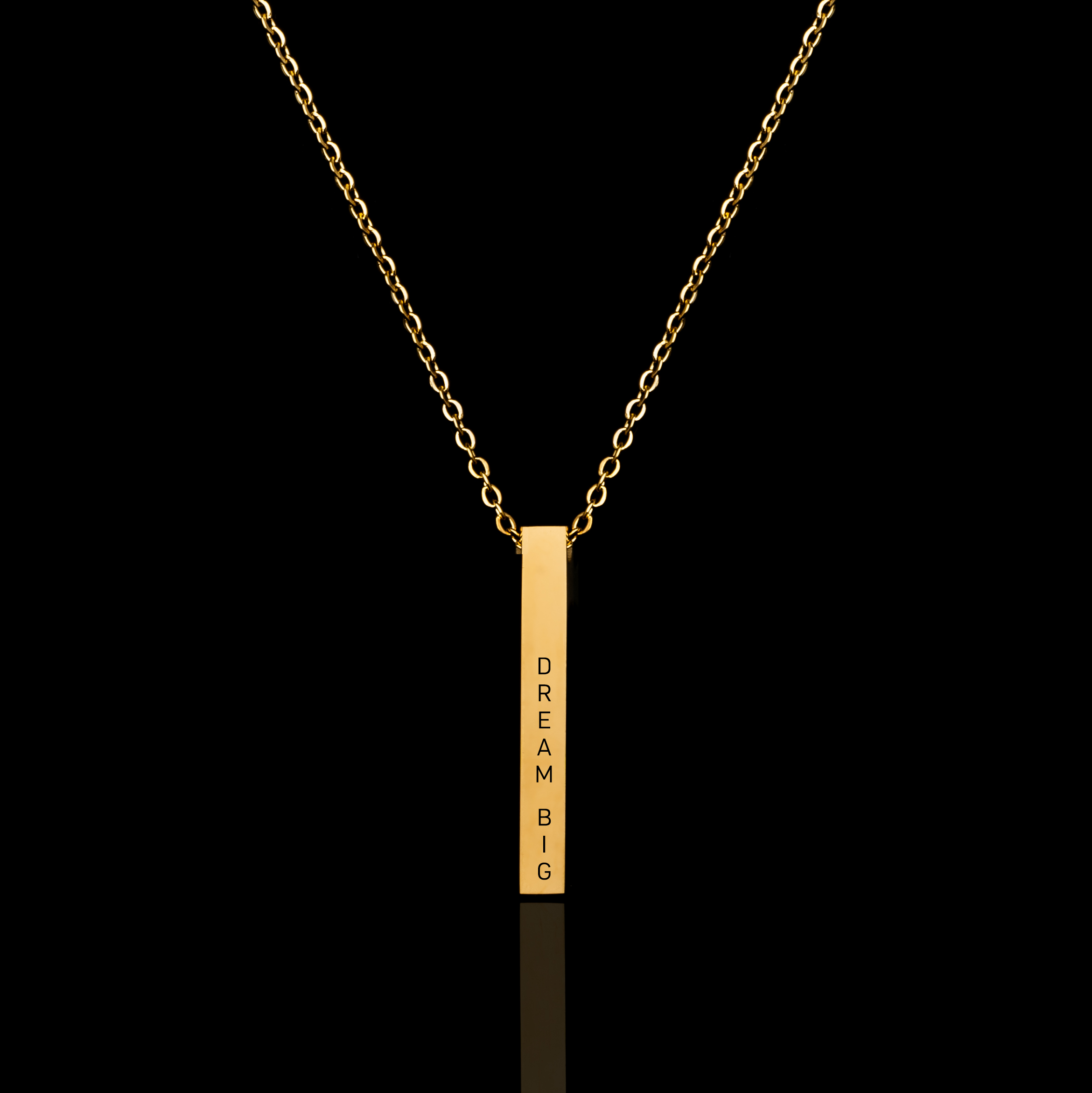 Personalised Cuboid Pendant - Pre Engraved