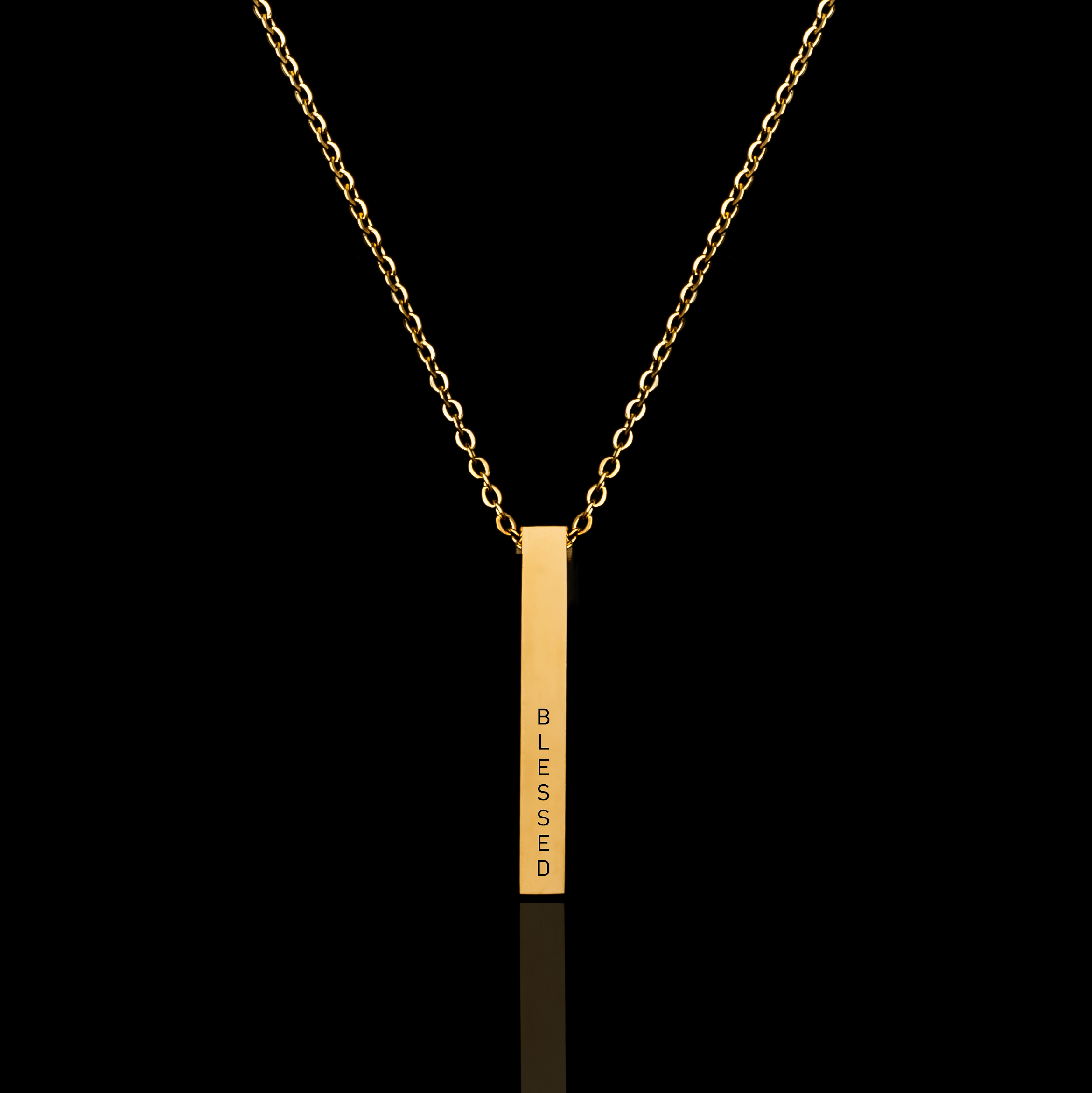 Personalised Cuboid Pendant - Pre Engraved