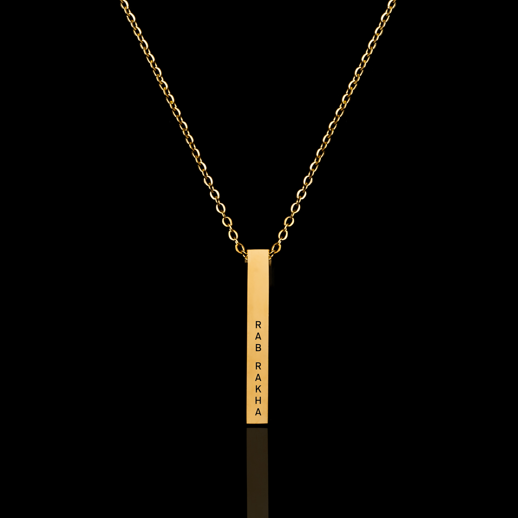 Personalised Cuboid Pendant - Pre Engraved