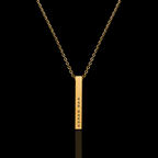 Personalised Cuboid Pendant - Pre Engraved