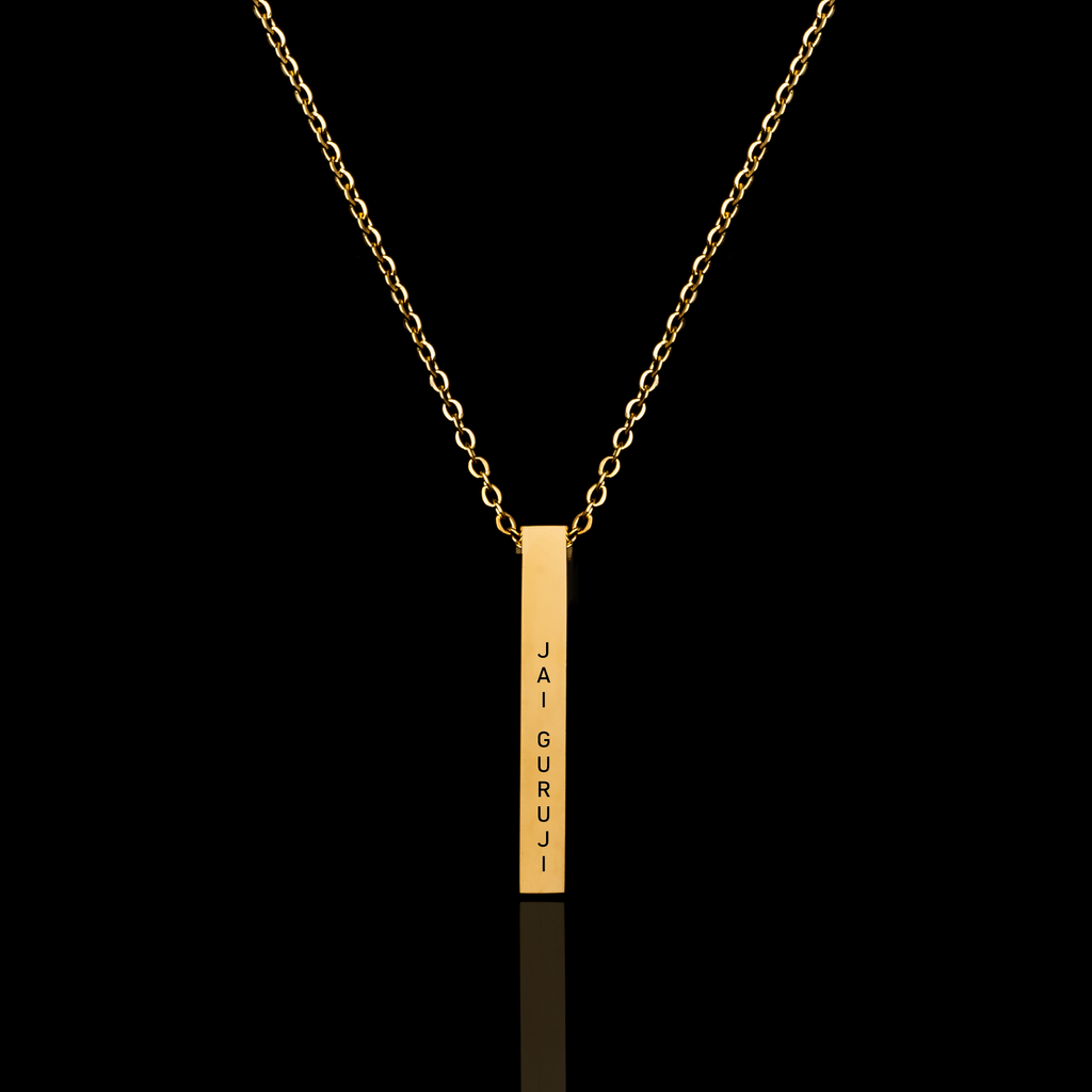 Personalised Cuboid Pendant - Pre Engraved