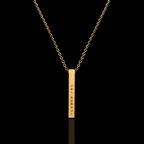 Personalised Cuboid Pendant - Pre Engraved