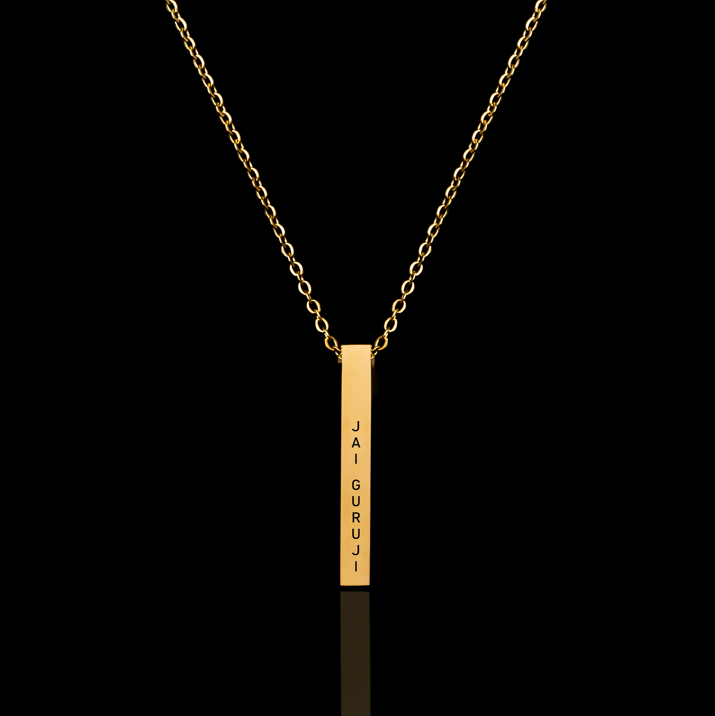 Personalised Cuboid Pendant - Pre Engraved