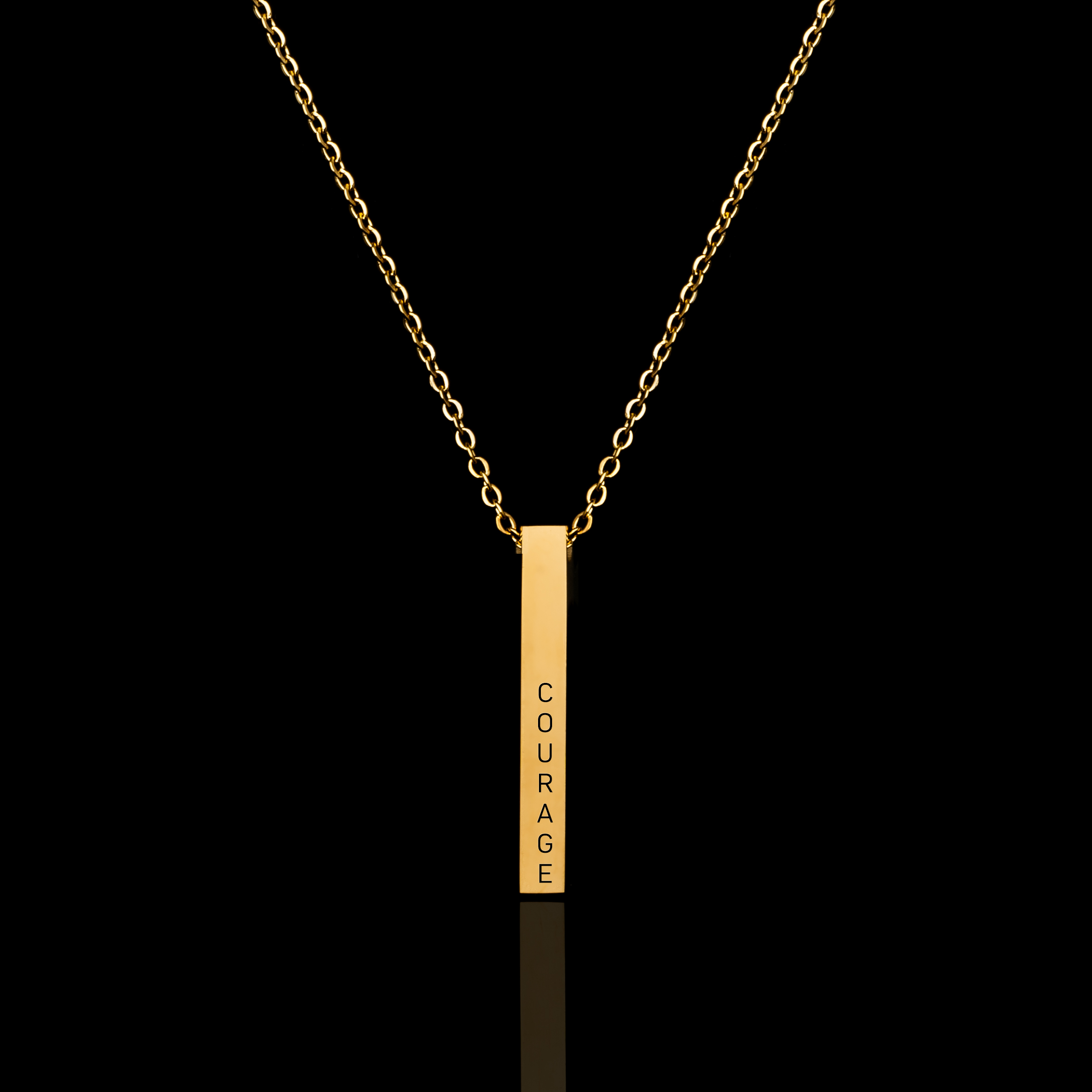 Personalised Cuboid Pendant - Pre Engraved