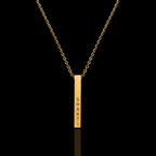 Personalised Cuboid Pendant - Pre Engraved