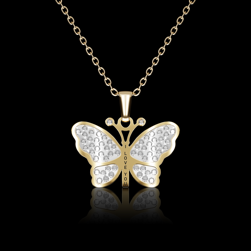 Personalised Butterfly Pendant - Pre Engraved
