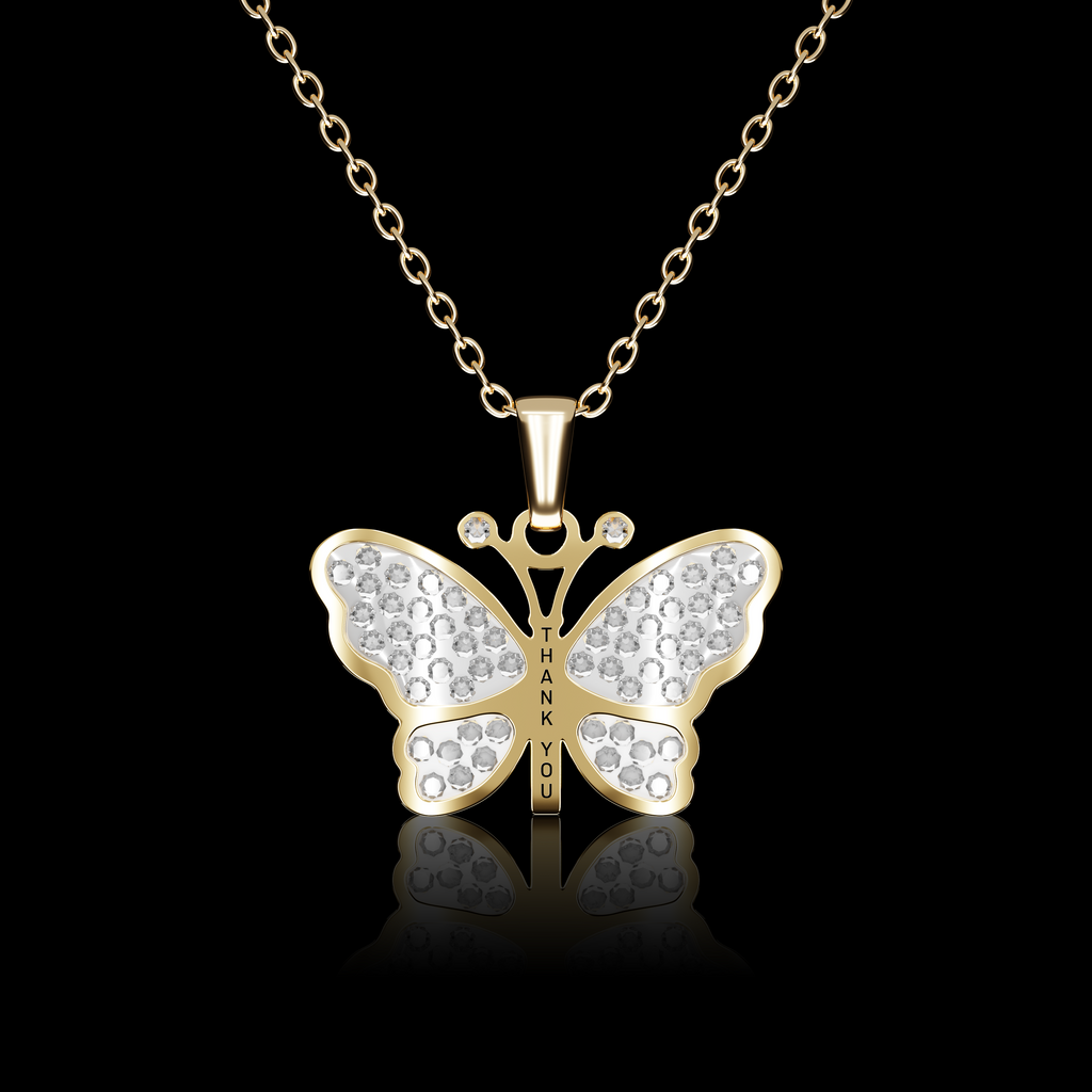 Personalised Butterfly Pendant - Pre Engraved