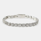 ICED SQUARE CLUSTER TENNIS BRACELET