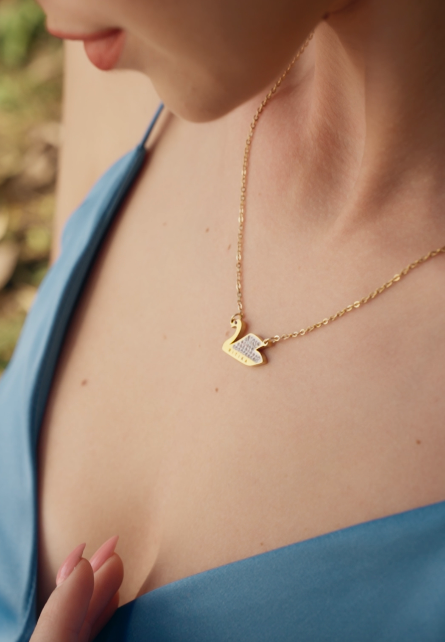 Personalised Swan Pendant