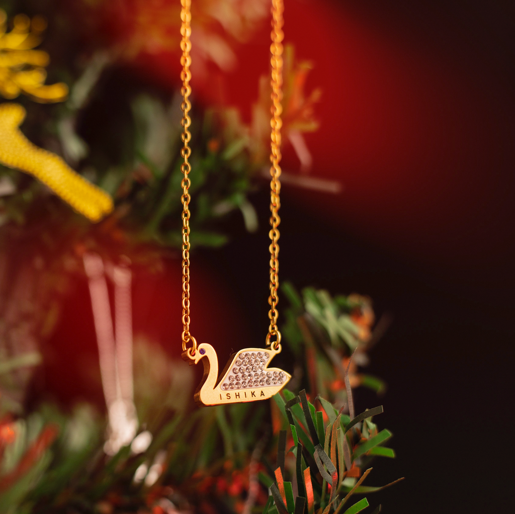 Personalised Swan Pendant