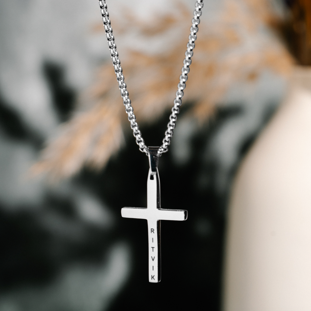 Personalised Cross Locket for Men