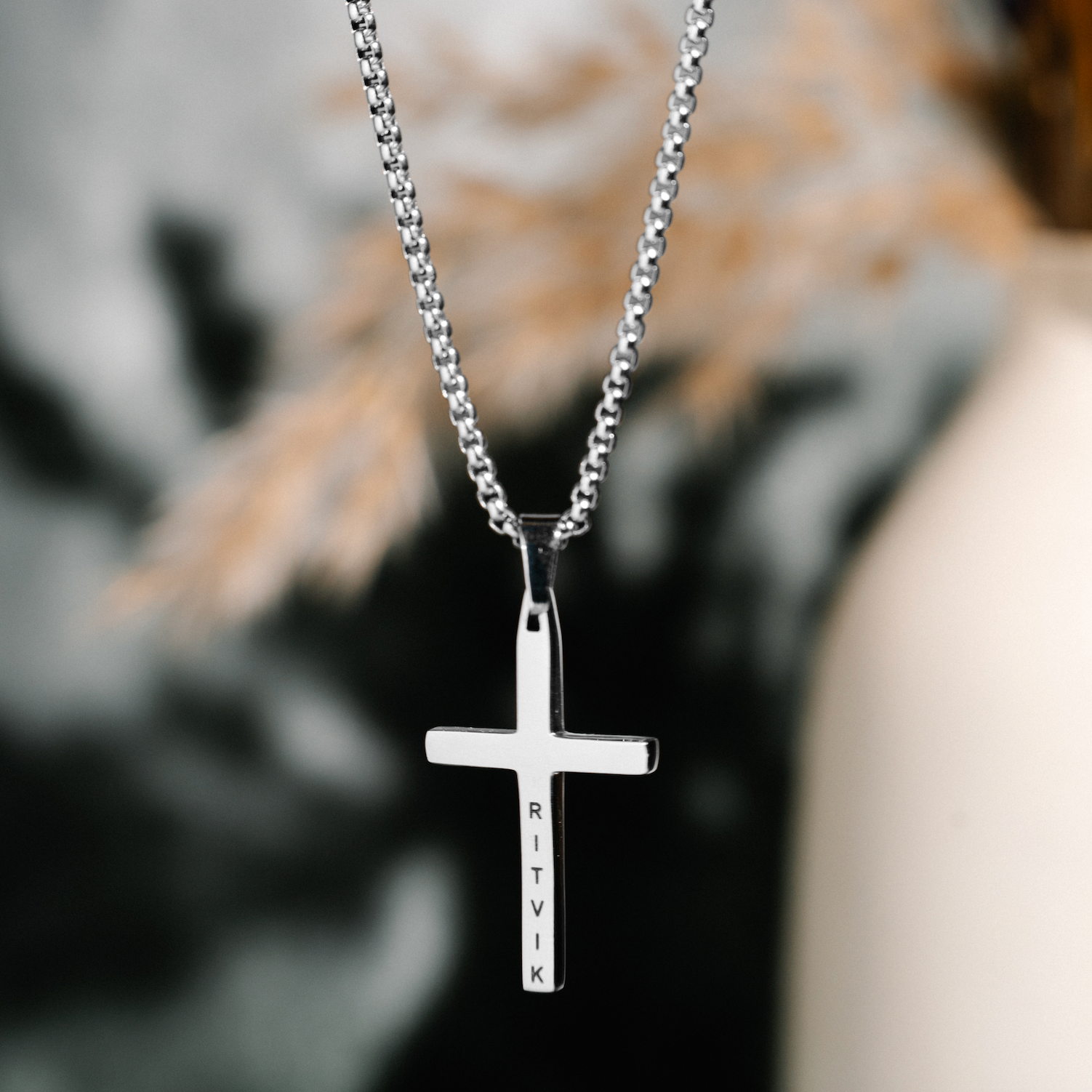 Personalised Cross Locket for Men