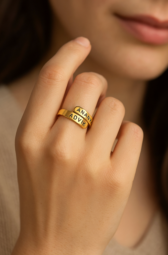 Personalised Wave Ring