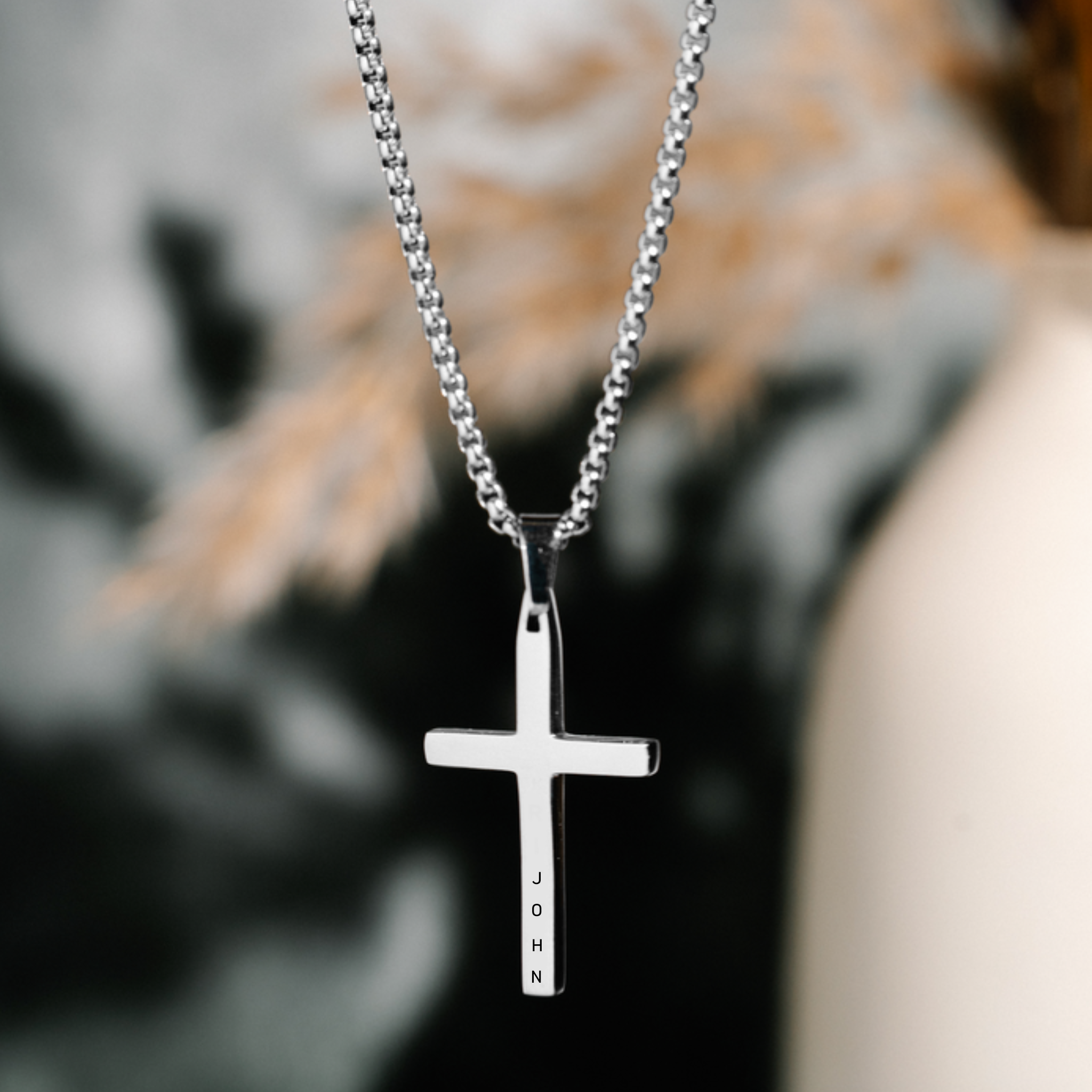 Personalised Cross Locket for Men