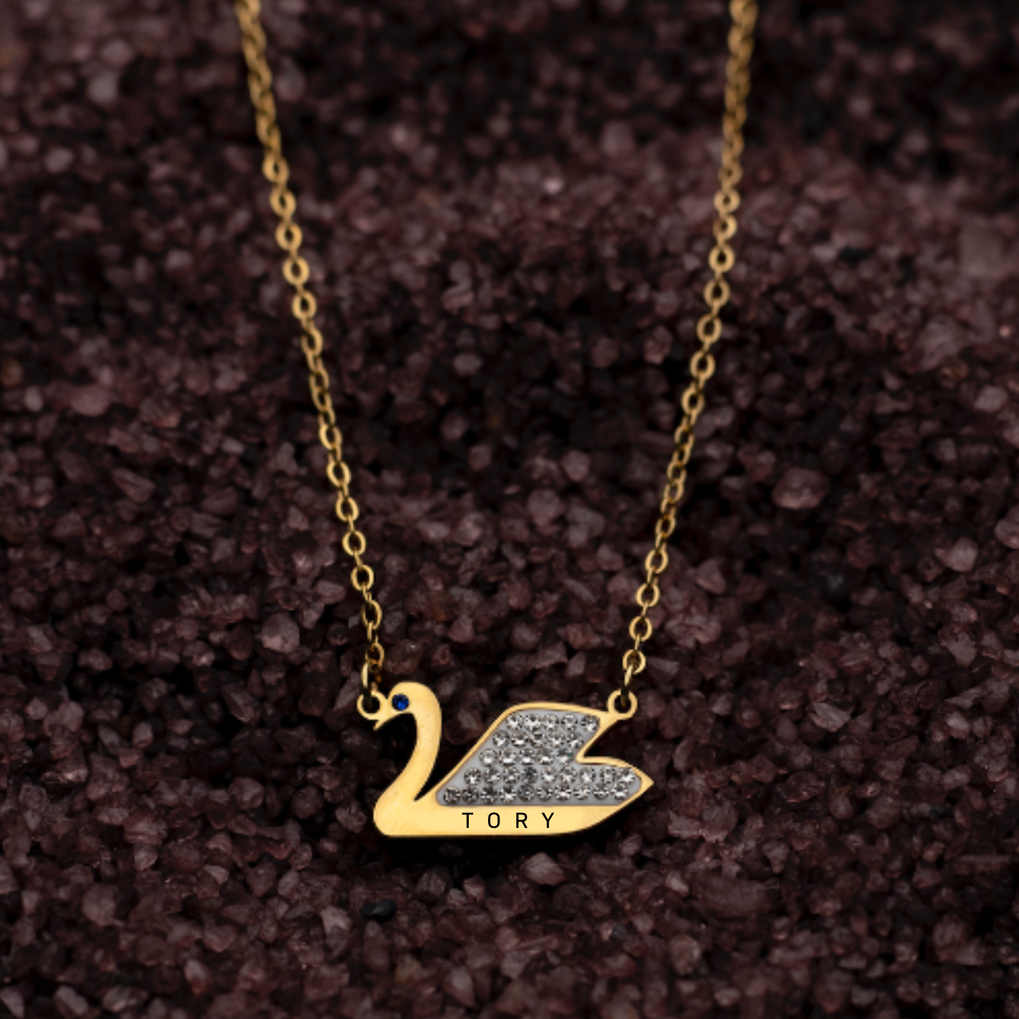 Personalised Swan Pendant