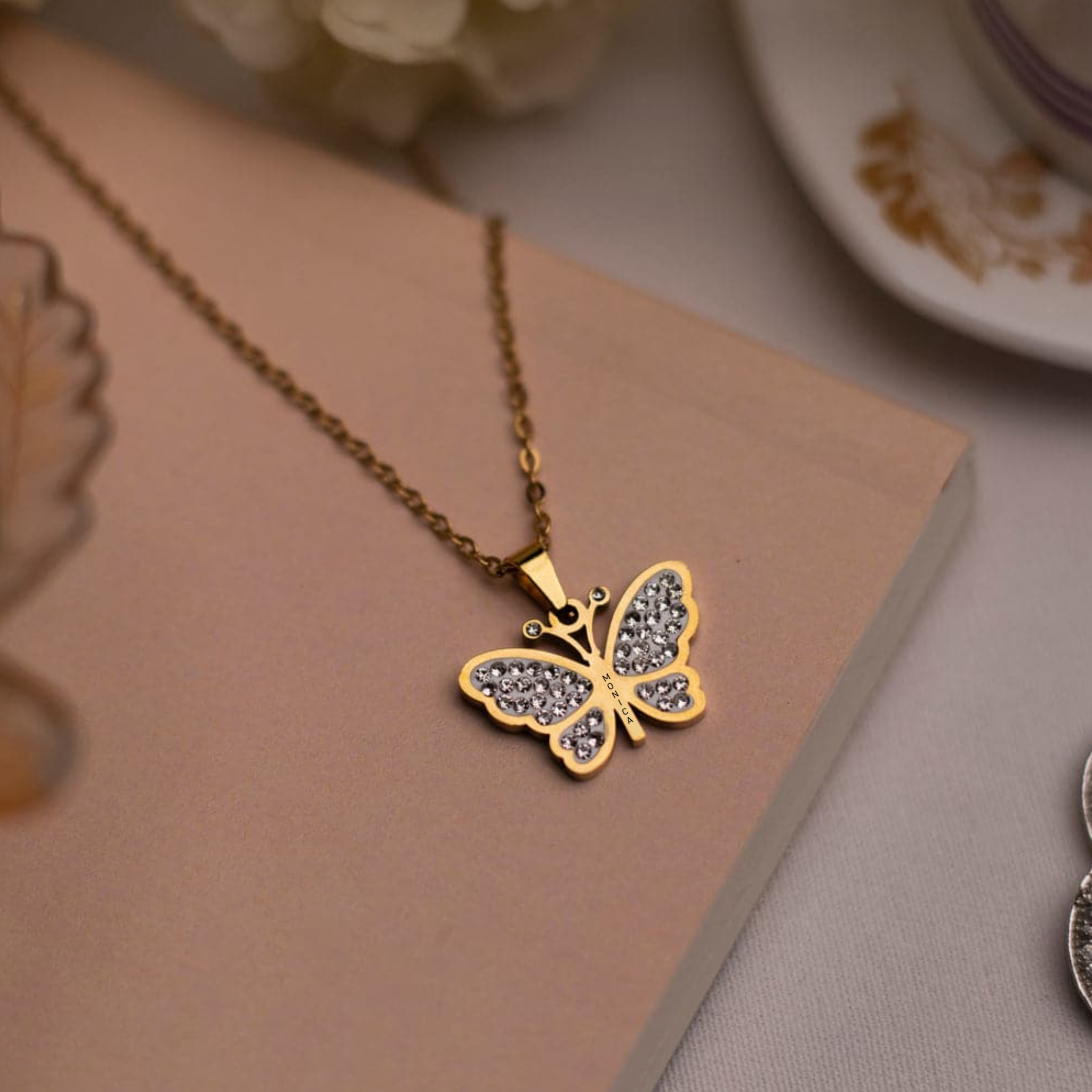 Personalised Butterfly Pendant