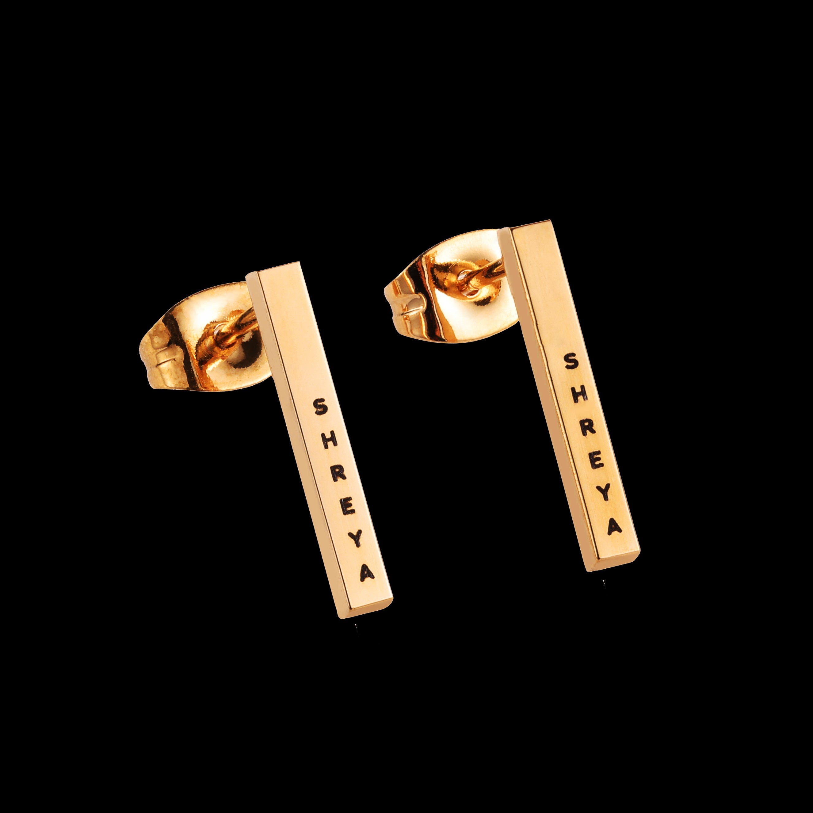 Personalised Cuboid Earrings