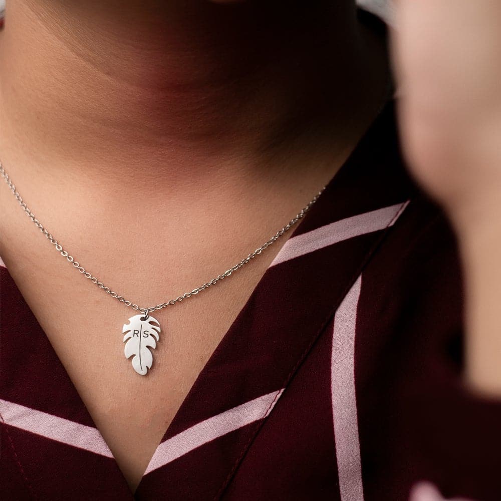 Personalised Leaf Pendant