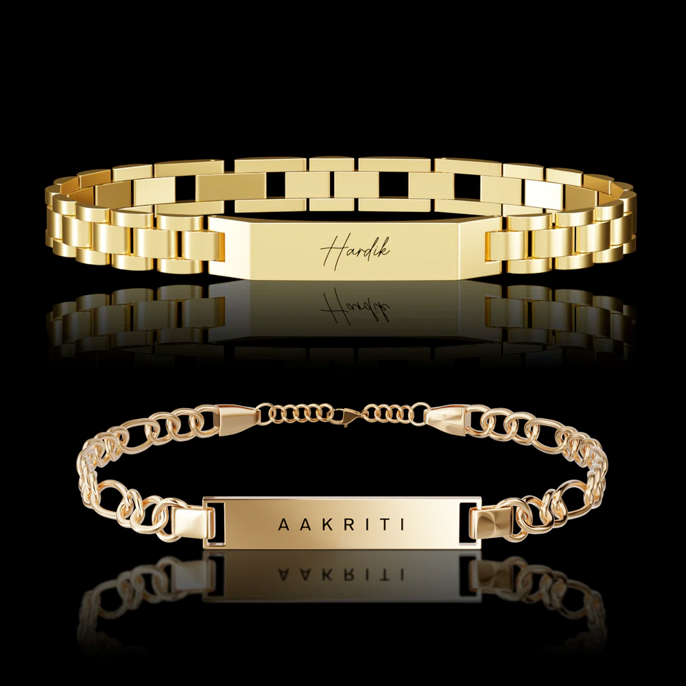 Personalised Stark Couple Bracelets